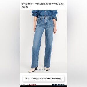High-Waisted Sky-Hi Wide-Leg Jeans